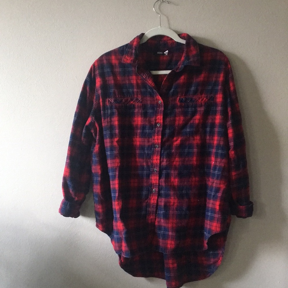BDG tunic length flannel from urban outfitters